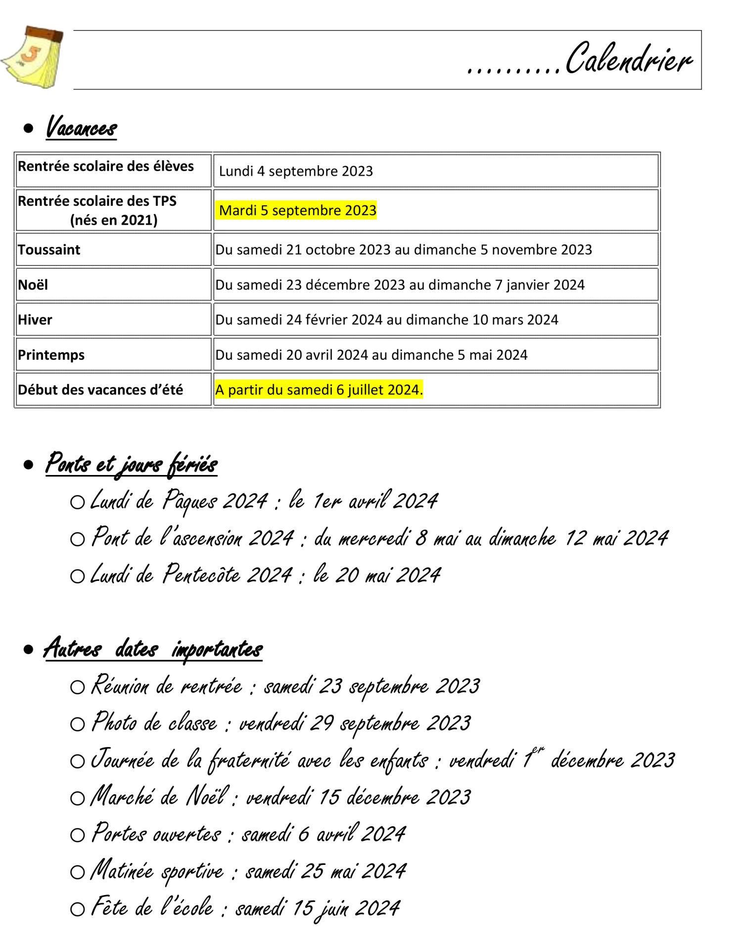 2023 2024 0 bis guide rentree avec dates