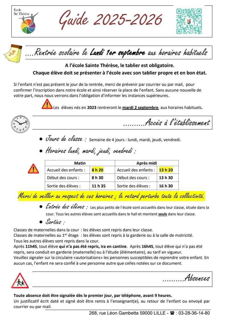 2025 2026 0 bis guide rentree inscription sans tarif avec tabliers a imprimer pr rdv 1