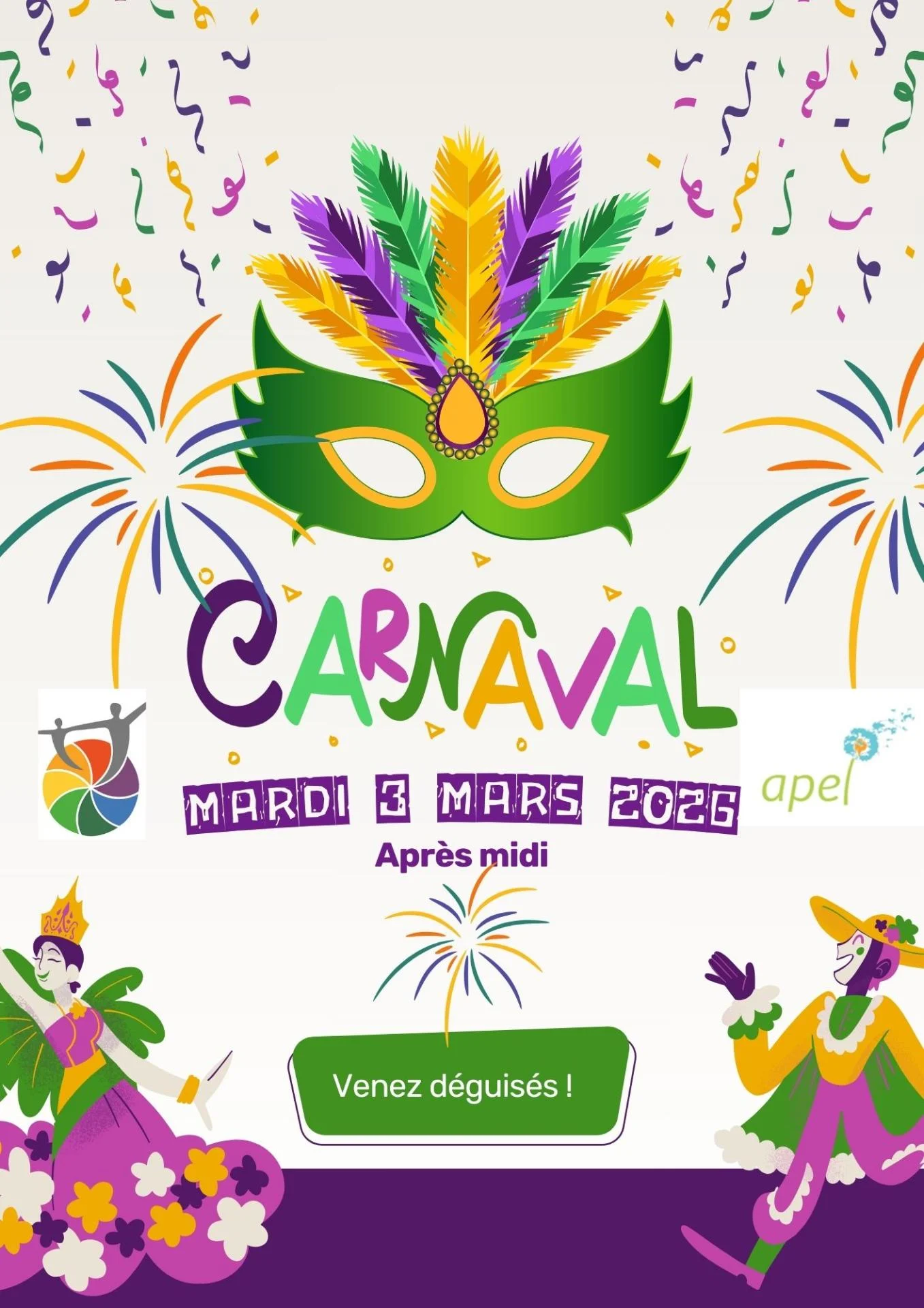 Affiche evenement carnaval