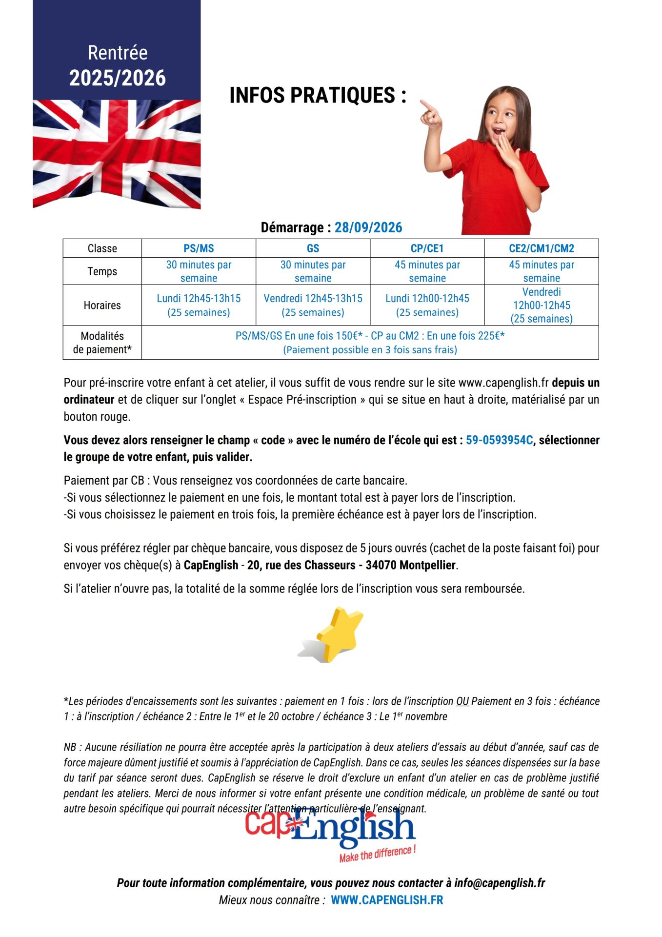 Capenglish atelier ludique 2026 2027 ste therese lille 2