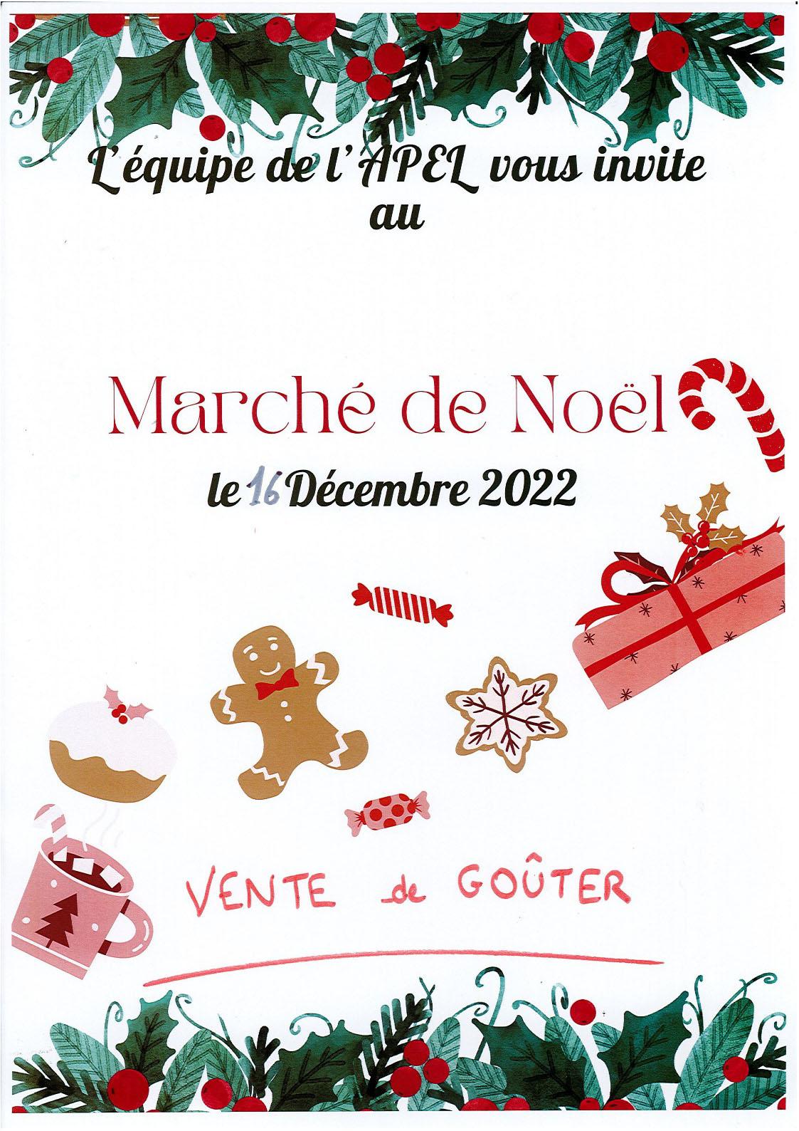 Marche de noel et vente de gouter1